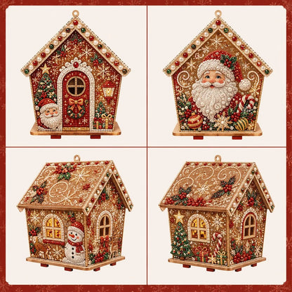 Hands-On Pearl Cottage Art Kit – Pre-Cut Wooden Panels, Sparkling