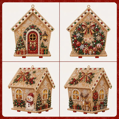 Hands-On Pearl Cottage Art Kit – Pre-Cut Wooden Panels, Sparkling