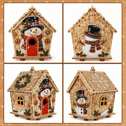 Hands-On Pearl Cottage Art Kit – Pre-Cut Wooden Panels, Sparkling
