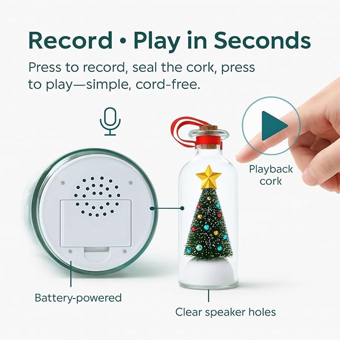 Purpose-Built 8" Recordable Tree Message In A Bottle for Everyday Use