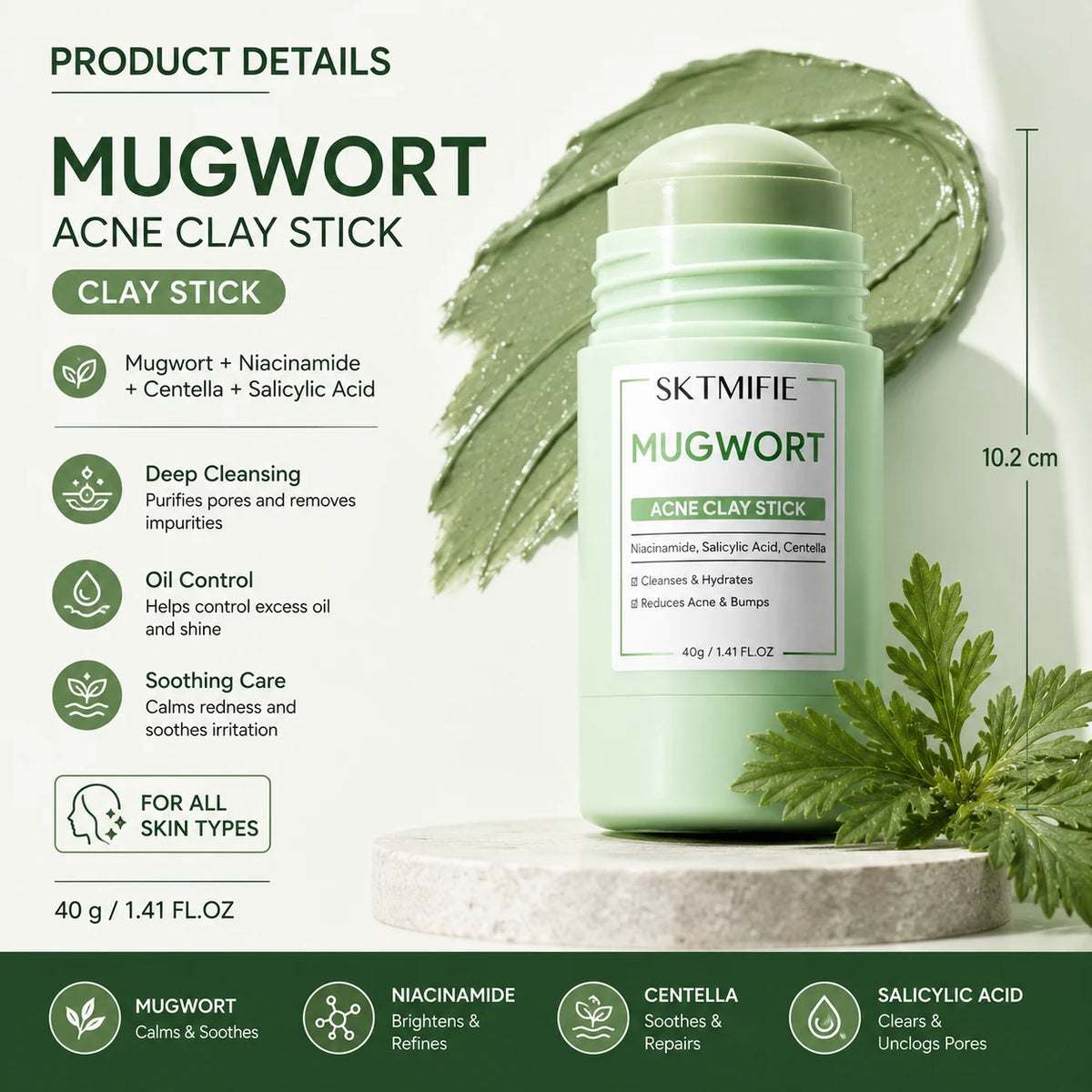 Purpose-Built Clay Mask Stick Series – 3 Clay Mask Sticks Targeting