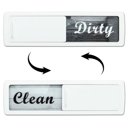 Sliding Clean-Dirty Dishwasher Magnet with Adhesive Backing