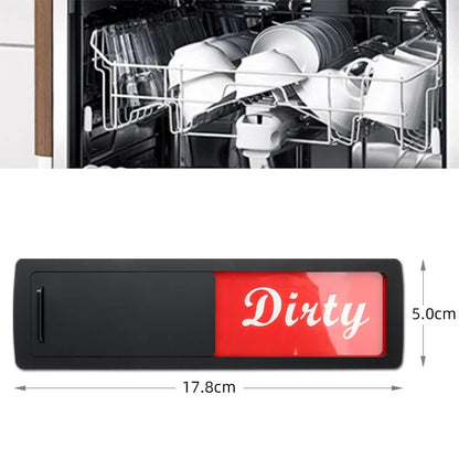 Sliding Clean-Dirty Dishwasher Magnet with Adhesive Backing