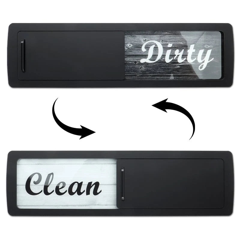 Sliding Clean-Dirty Dishwasher Magnet with Adhesive Backing
