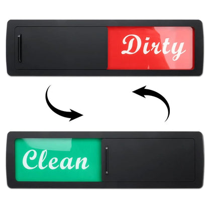 Sliding Clean-Dirty Dishwasher Magnet with Adhesive Backing