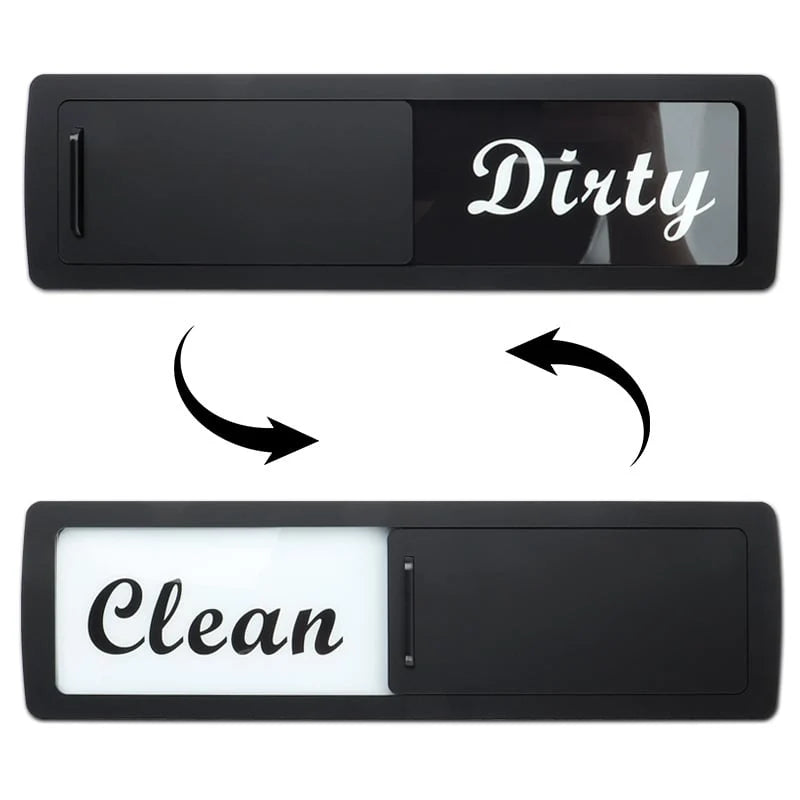 Sliding Clean-Dirty Dishwasher Magnet with Adhesive Backing