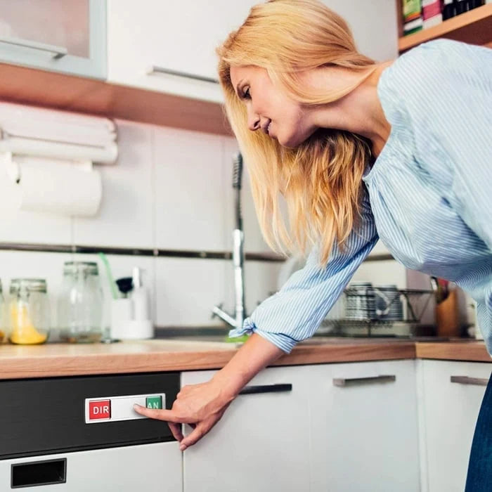 Sliding Clean-Dirty Dishwasher Magnet with Adhesive Backing