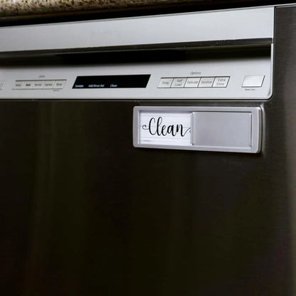 Sliding Clean-Dirty Dishwasher Magnet with Adhesive Backing