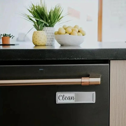 Sliding Clean-Dirty Dishwasher Magnet with Adhesive Backing