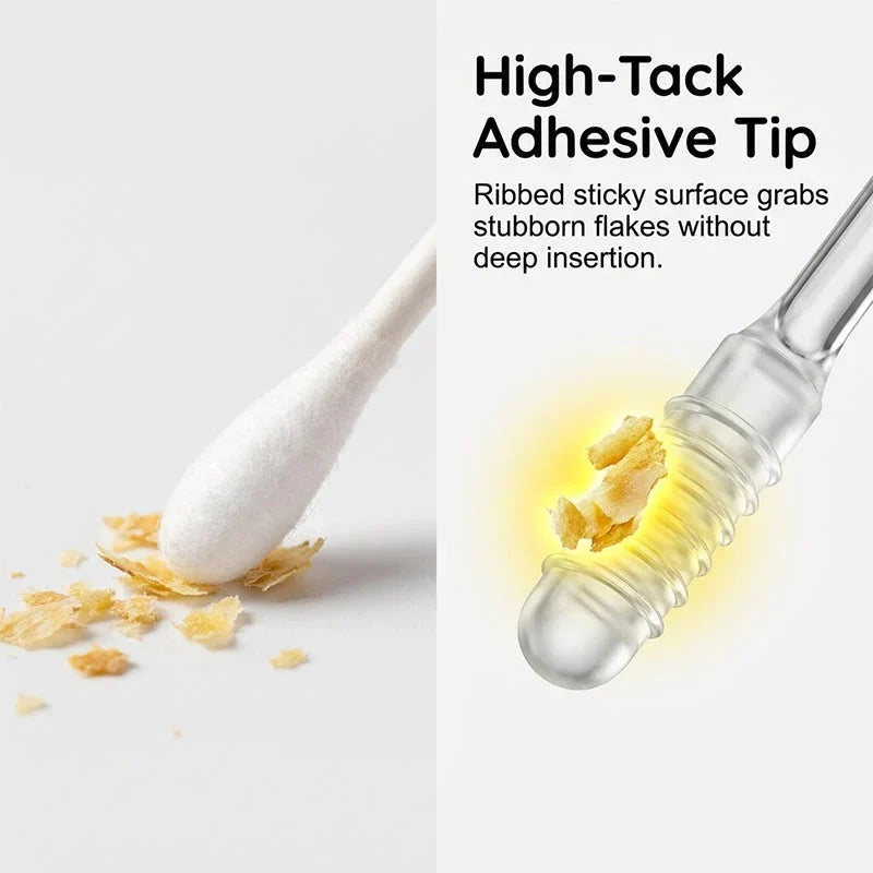 Visible-Tip Sticky Swabs for Careful Ear Cleaning