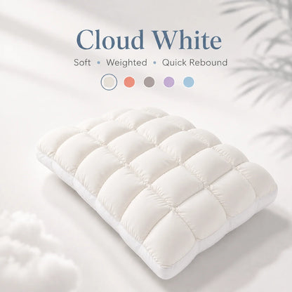 Purpose-Built Cloud-Like Weighted Comfort Pillow – Soft Neck
