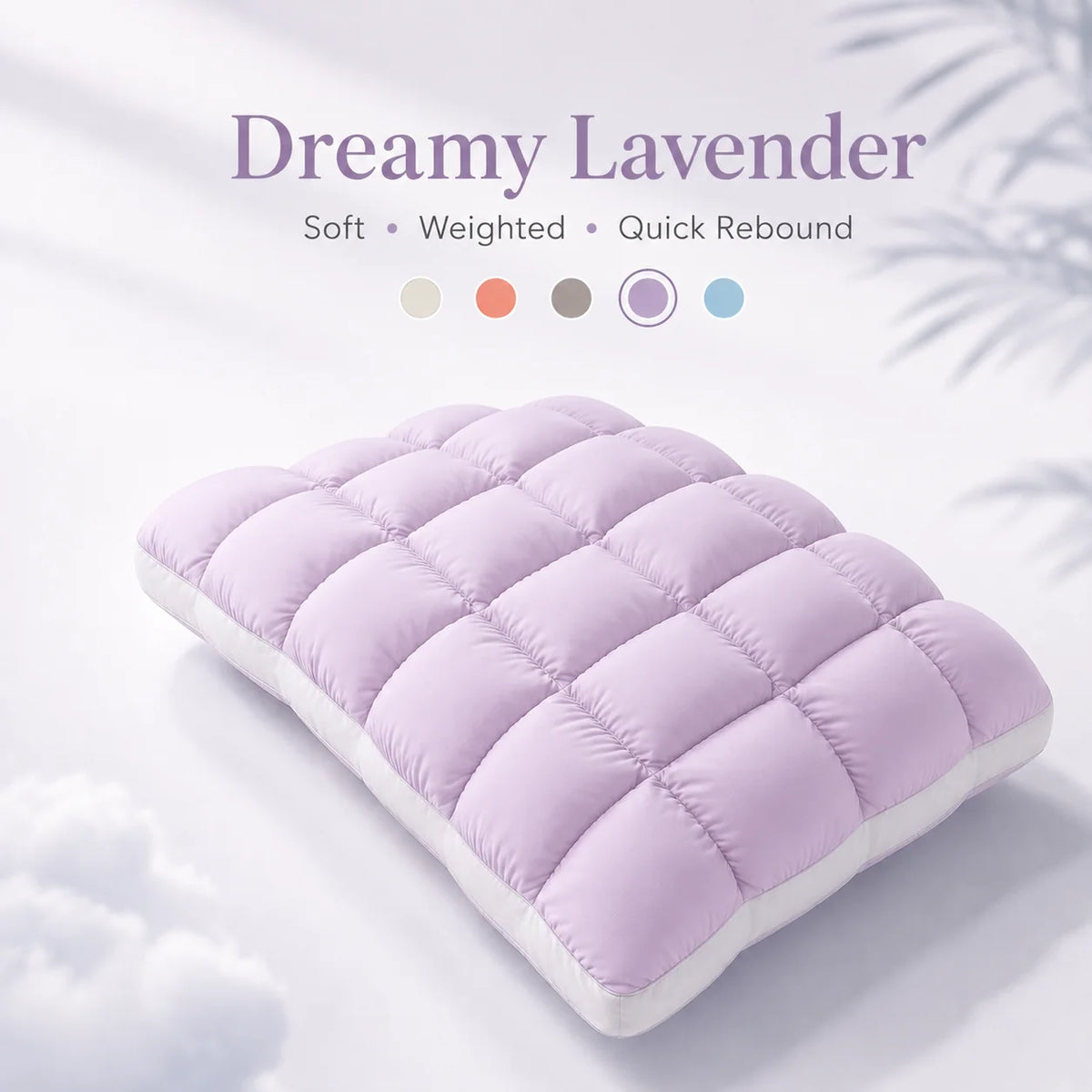 Purpose-Built Cloud-Like Weighted Comfort Pillow – Soft Neck