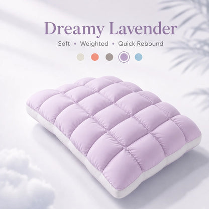 Purpose-Built Cloud-Like Weighted Comfort Pillow – Soft Neck