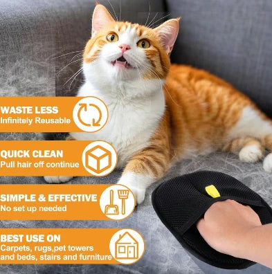 Vehicle-Ready Latest Technology Pet Hair Remover Electrostatic Gloves