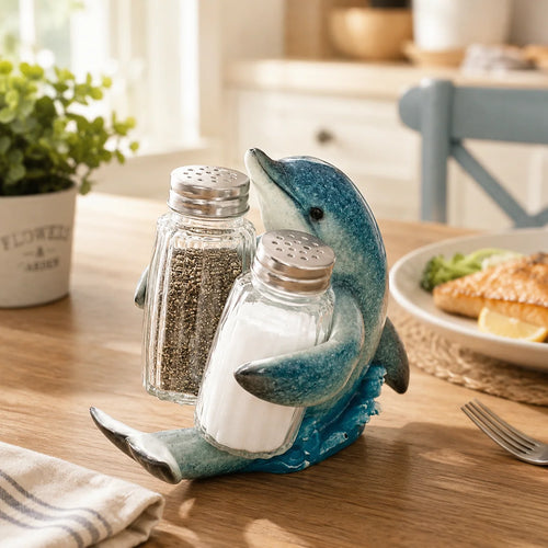 Purpose-Built Coastal Animal Salt & Pepper Shaker Holder