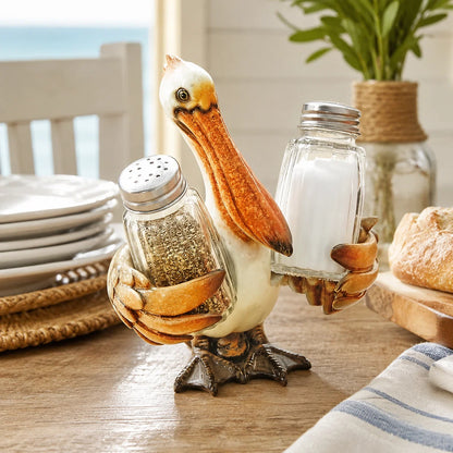 Purpose-Built Coastal Animal Salt & Pepper Shaker Holder