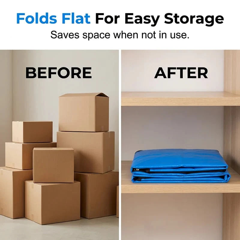 Space-Saving Collapsible Storage and Moving Bag for Tidy Storage