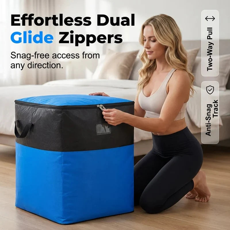 Space-Saving Collapsible Storage and Moving Bag for Tidy Storage