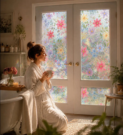 Decorative Colorful flowers, dazzling sunlight, double-sided visible