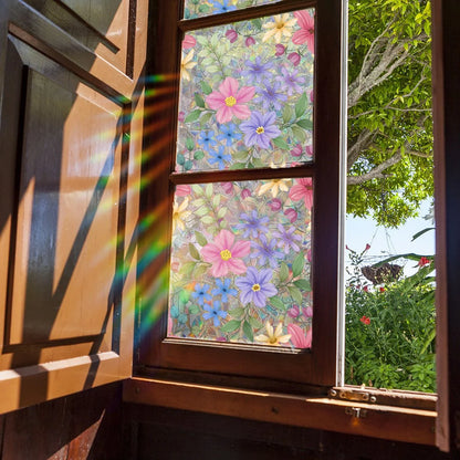 Decorative Colorful flowers, dazzling sunlight, double-sided visible