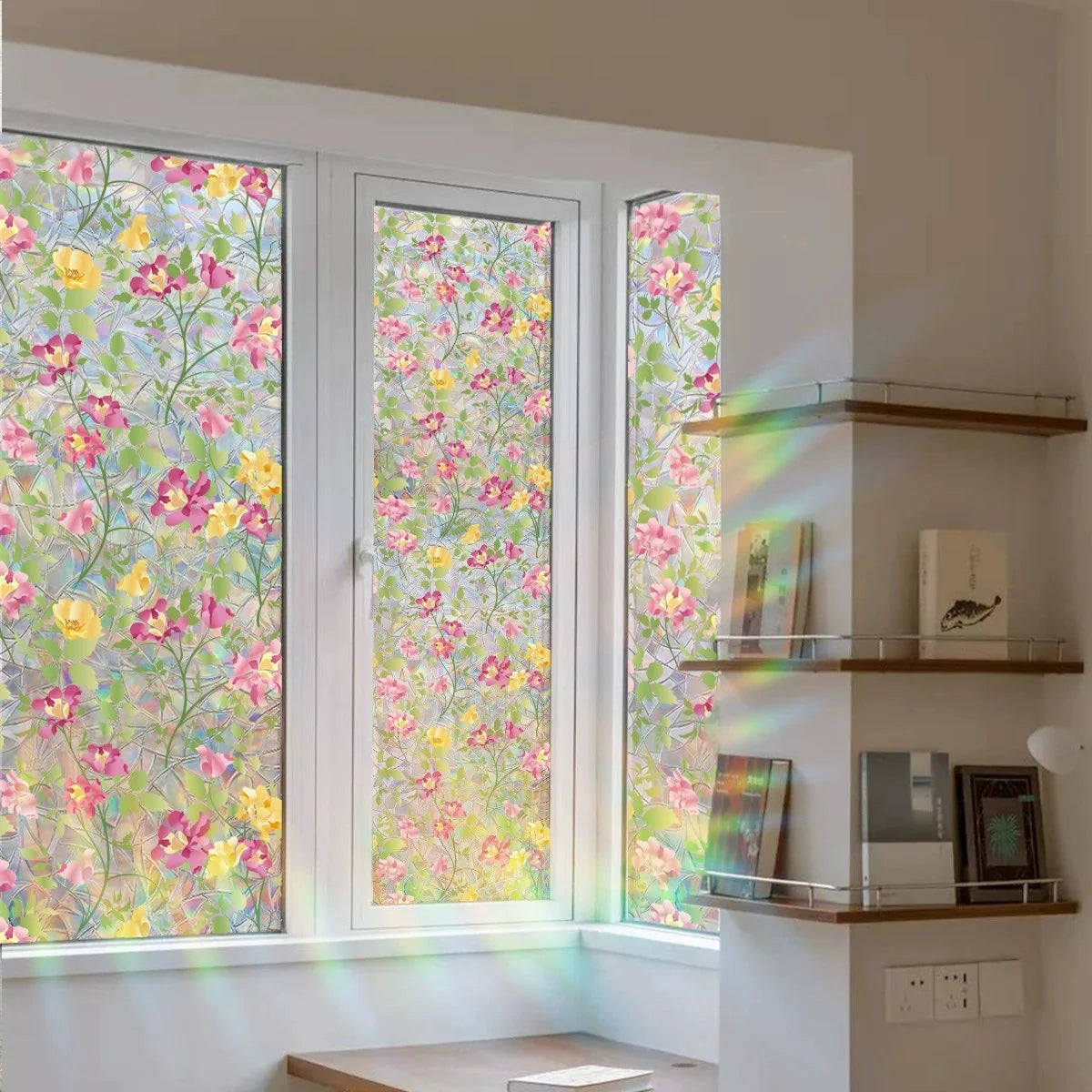 Decorative Colorful flowers, dazzling sunlight, double-sided visible