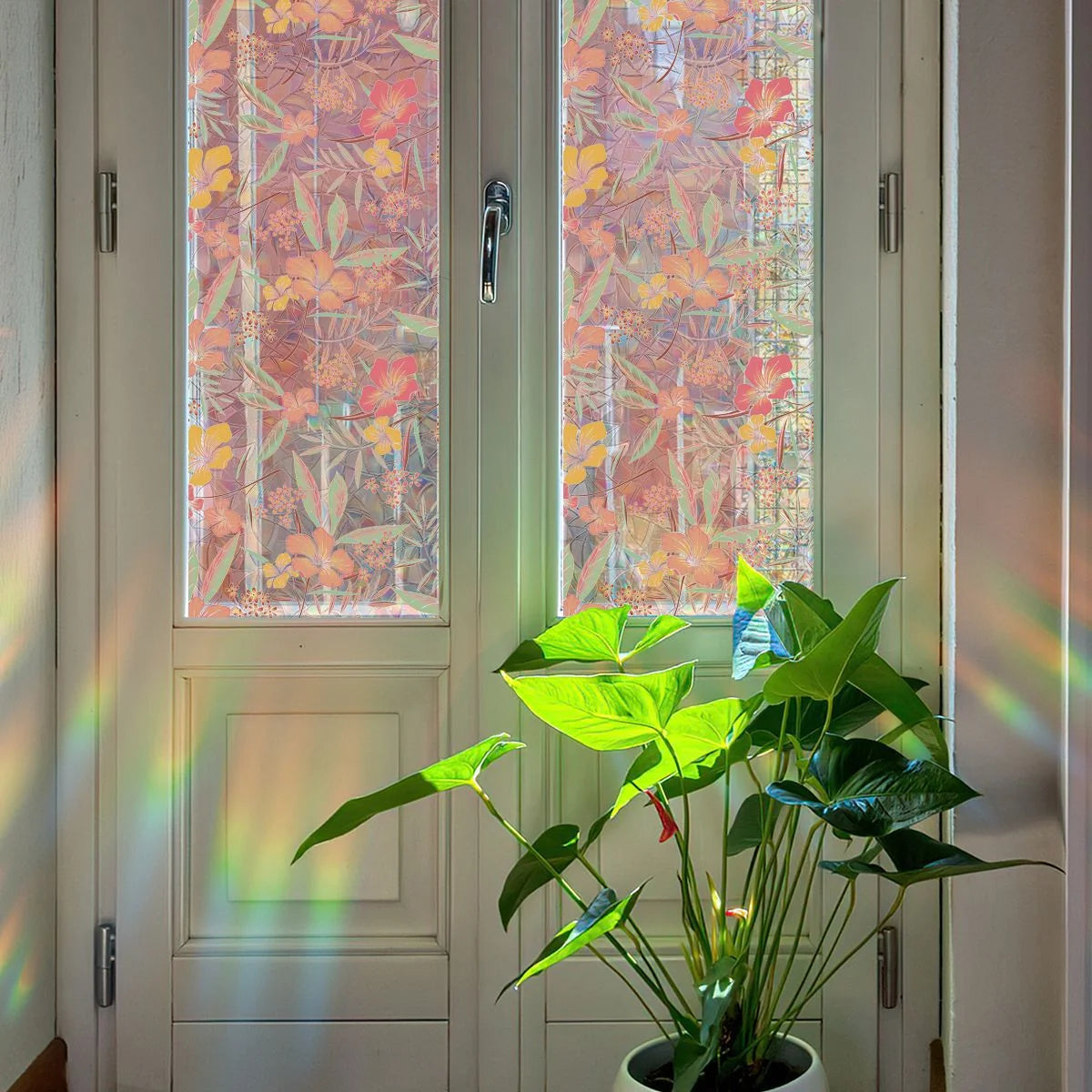Decorative Colorful flowers, dazzling sunlight, double-sided visible