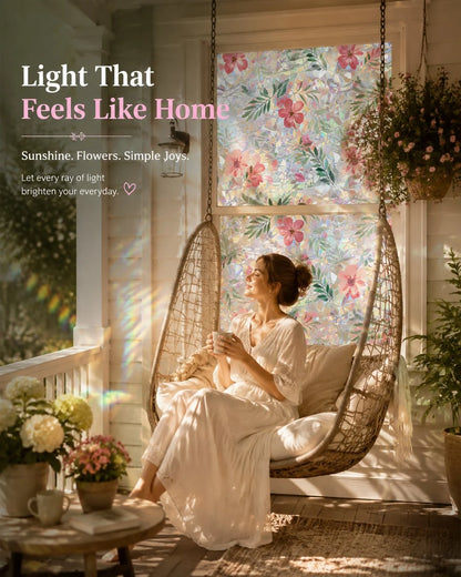 Decorative Colorful flowers, dazzling sunlight, double-sided visible