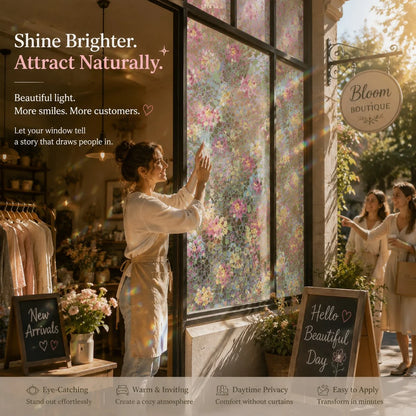 Decorative Colorful flowers, dazzling sunlight, double-sided visible