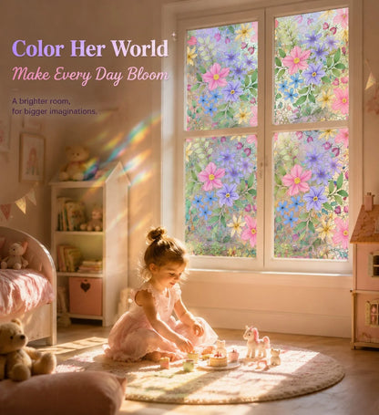 Decorative Colorful flowers, dazzling sunlight, double-sided visible