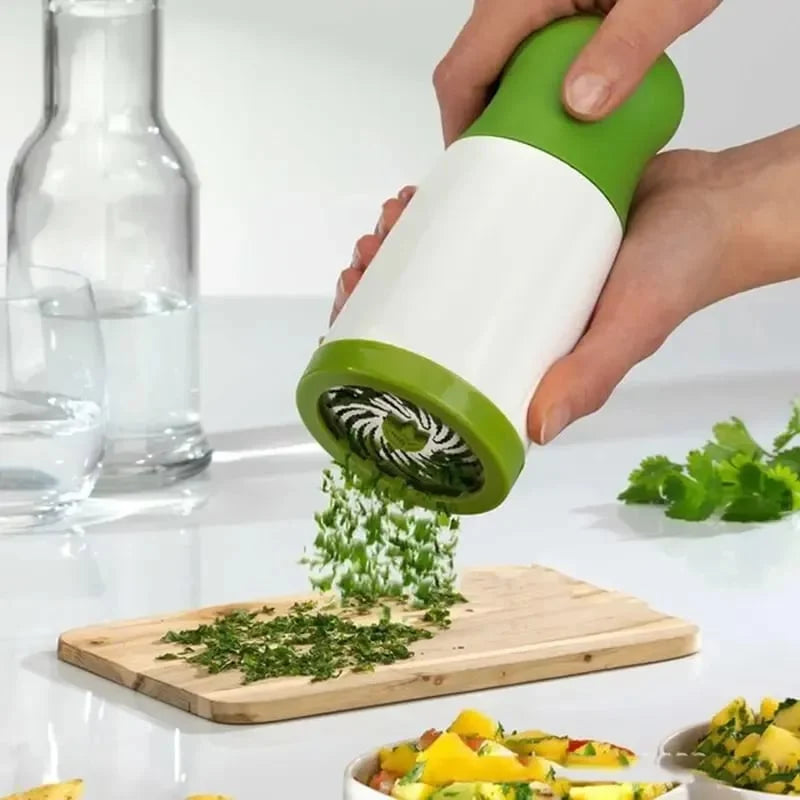 Easy-Care White & Green Compact Cordless Herb Chopper, Efficient