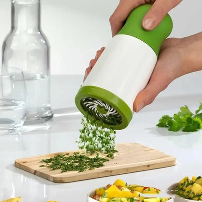 Easy-Care White & Green Compact Cordless Herb Chopper, Efficient