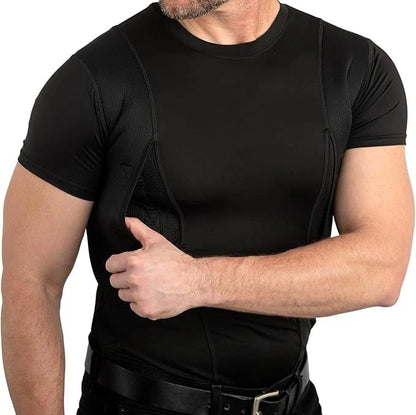 Distinctive Compression Tactical Short Sleeve T-Shirt with Dual Side