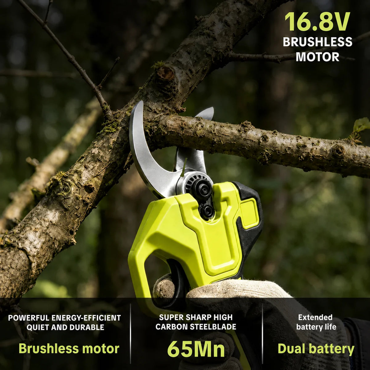 Distinctive Cordless Electric Pruning Shears – 1.25" Cutting