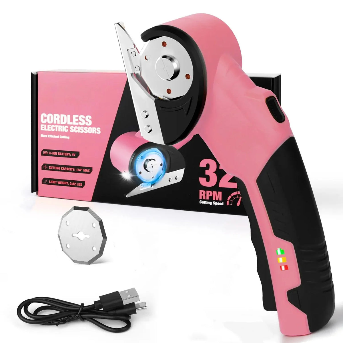 Decorative Cordless Electric Scissors 4V – Rechargeable Heavy Duty