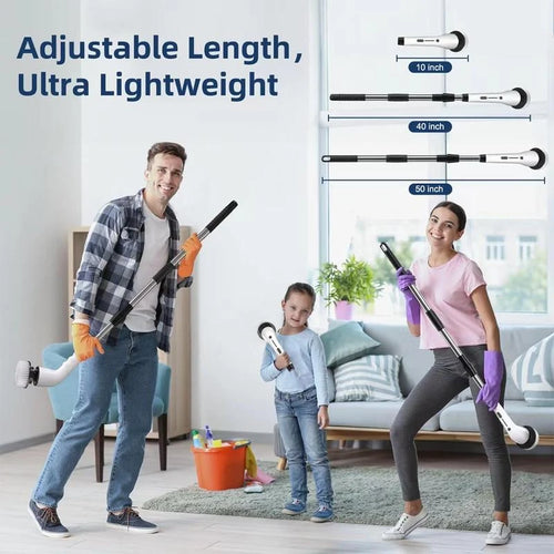 Easy-Care Cordless Electric Spin Scrubber with 9 Brush