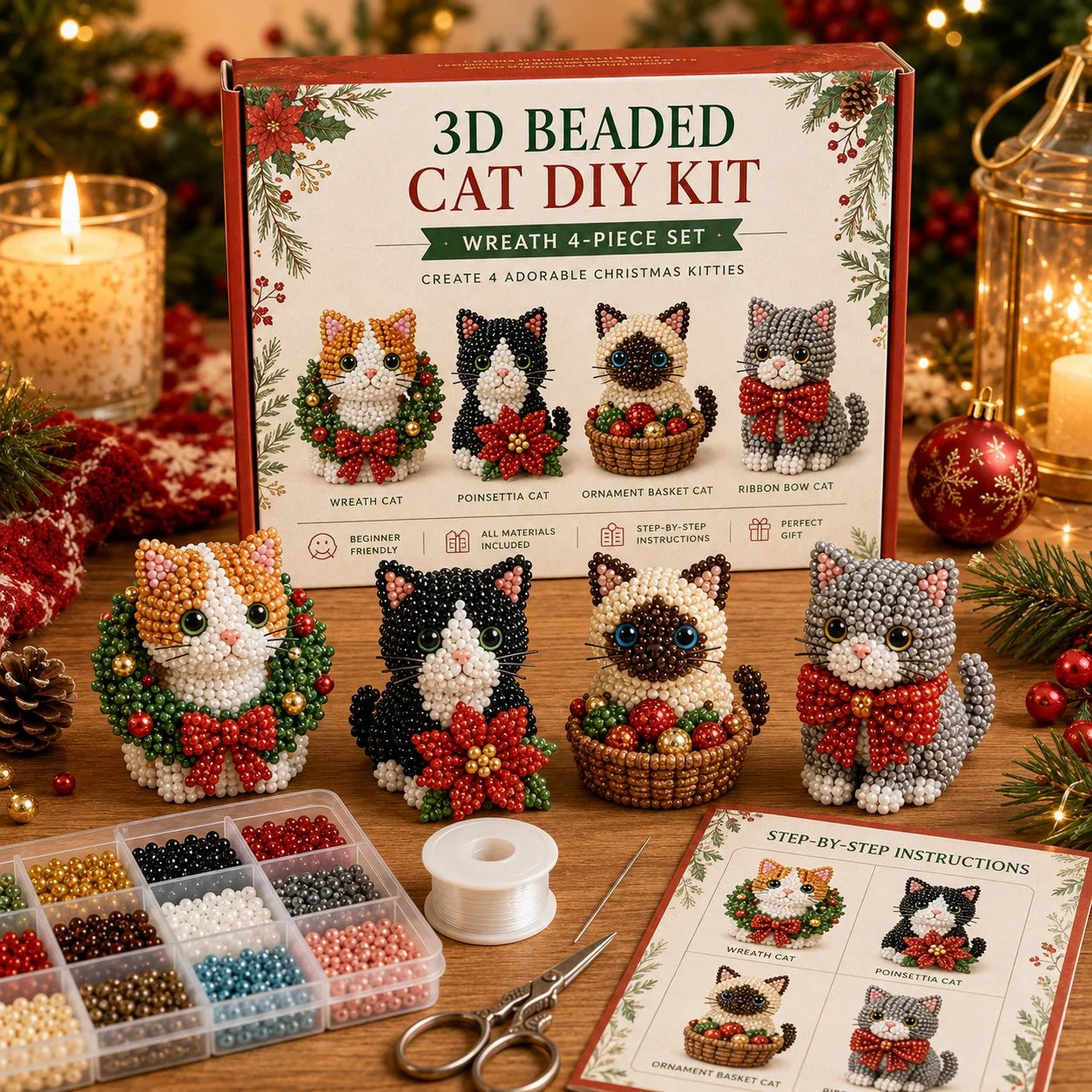 Hands-On Create Your Own 3D Beaded Cats – Beginner-Friendly DIY