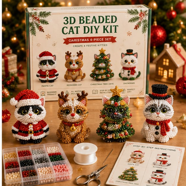 Hands-On Create Your Own 3D Beaded Cats – Beginner-Friendly DIY