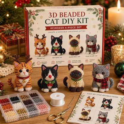 Hands-On Create Your Own 3D Beaded Cats – Beginner-Friendly DIY