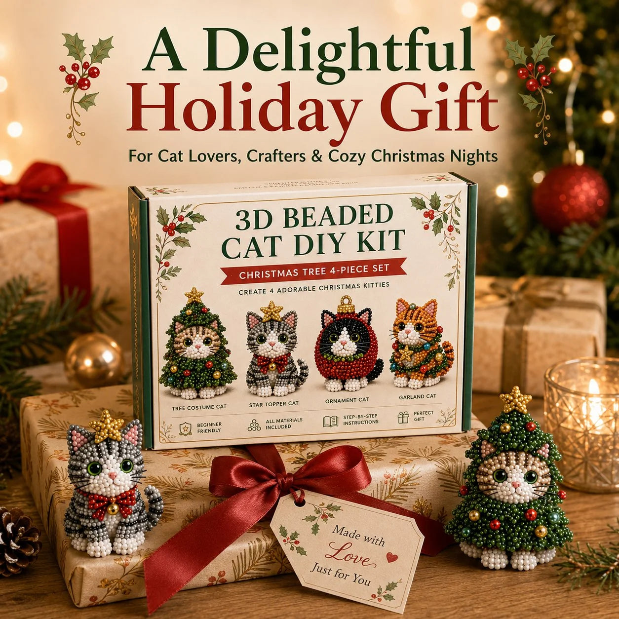 Hands-On Create Your Own 3D Beaded Cats – Beginner-Friendly DIY