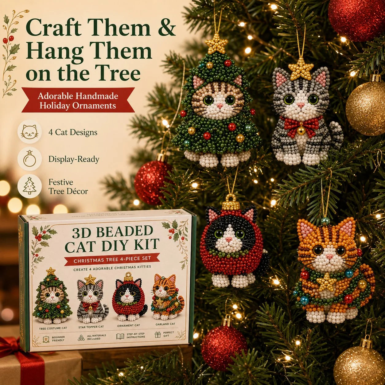 Hands-On Create Your Own 3D Beaded Cats – Beginner-Friendly DIY