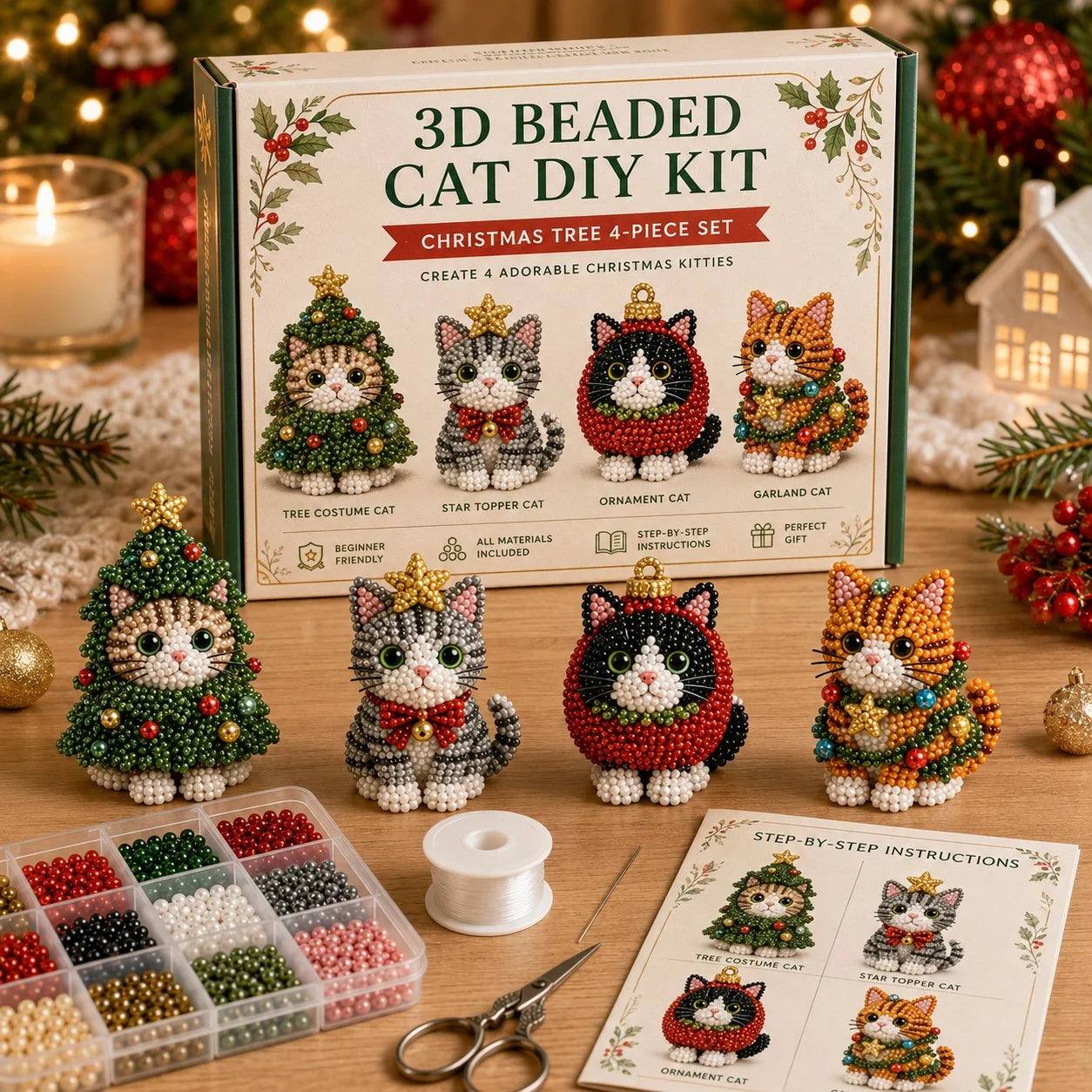 Hands-On Create Your Own 3D Beaded Cats – Beginner-Friendly DIY