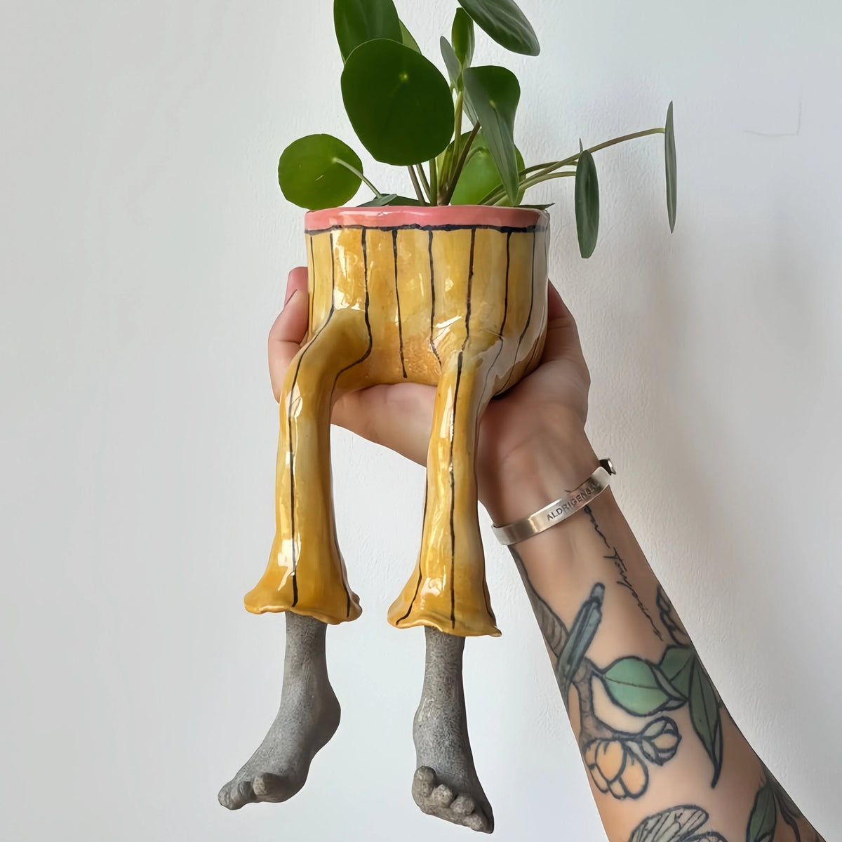 Outdoor Creative Sitting Planter Collection for Garden Display