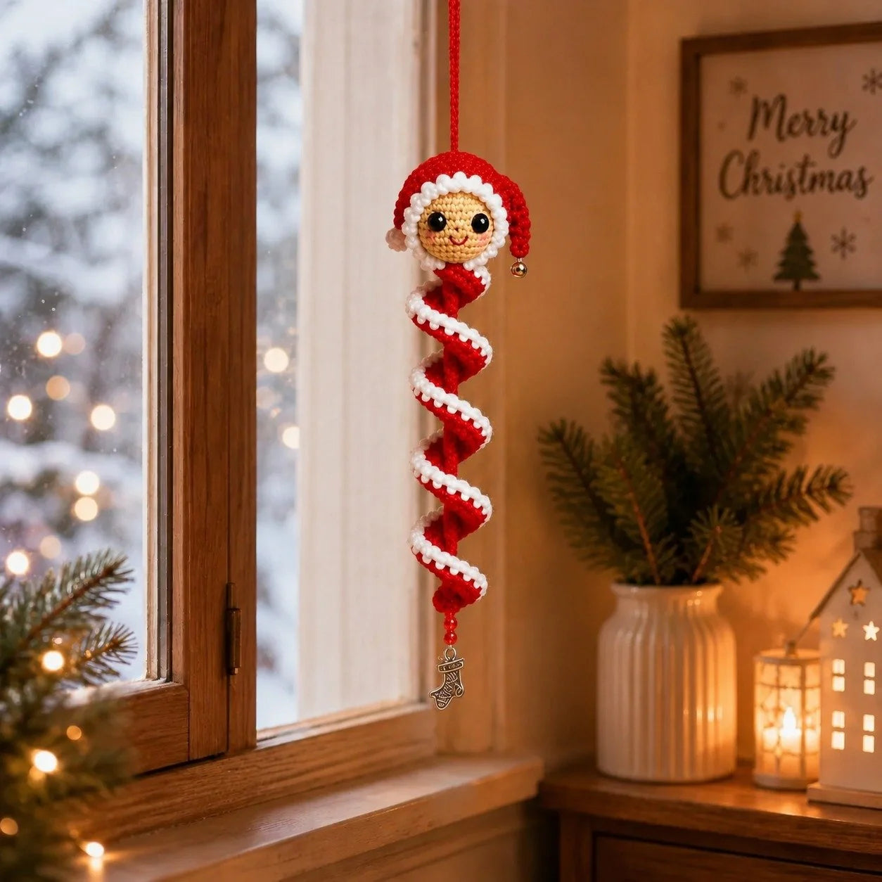 Hands-On Crochet Snowman Spiral Oranment DIY Kit for Creative Play