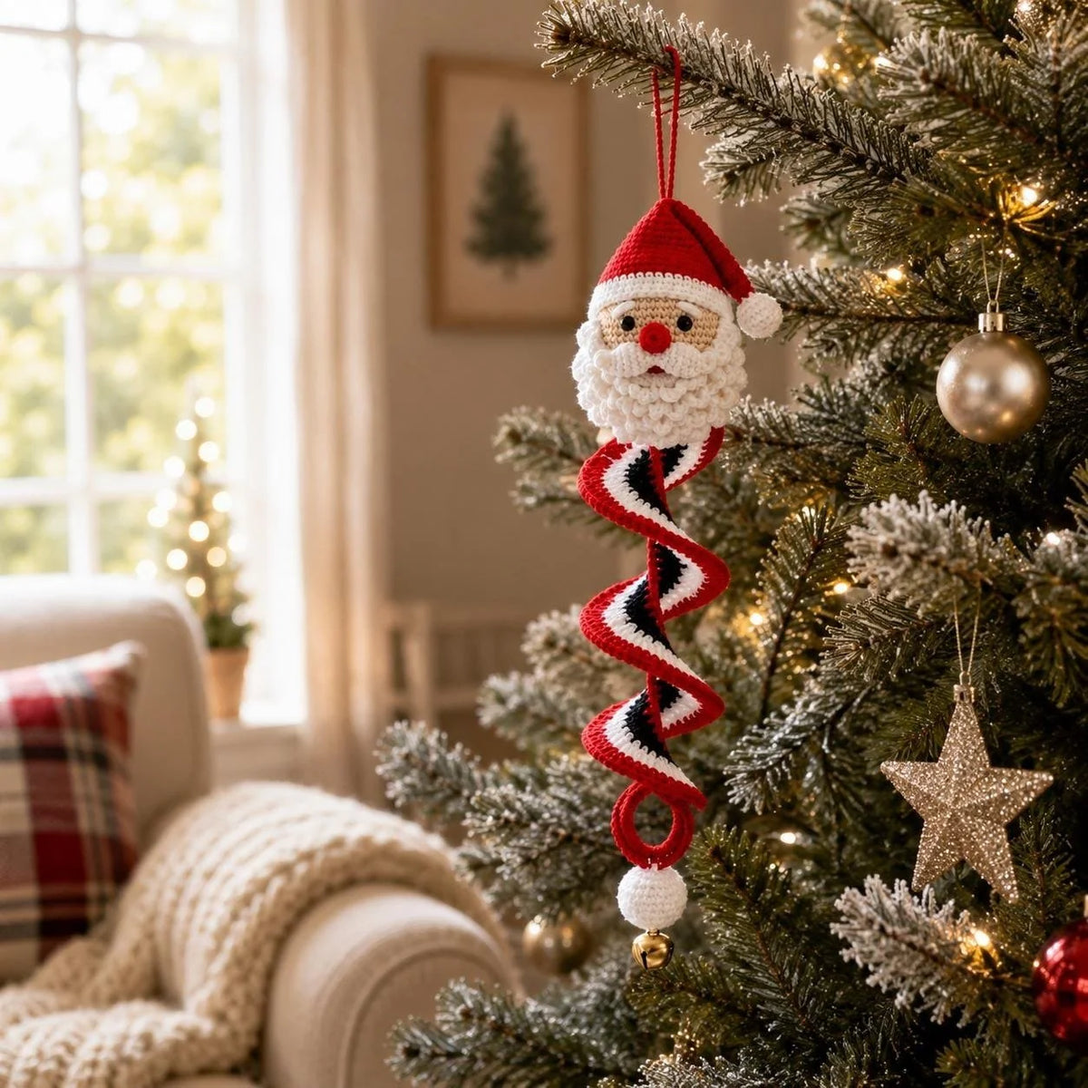 Hands-On Crochet Snowman Spiral Oranment DIY Kit for Creative Play