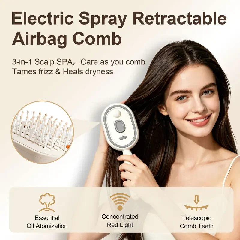 Electric Nano-Mist Air-Cushion Scalp Massage Hairbrush