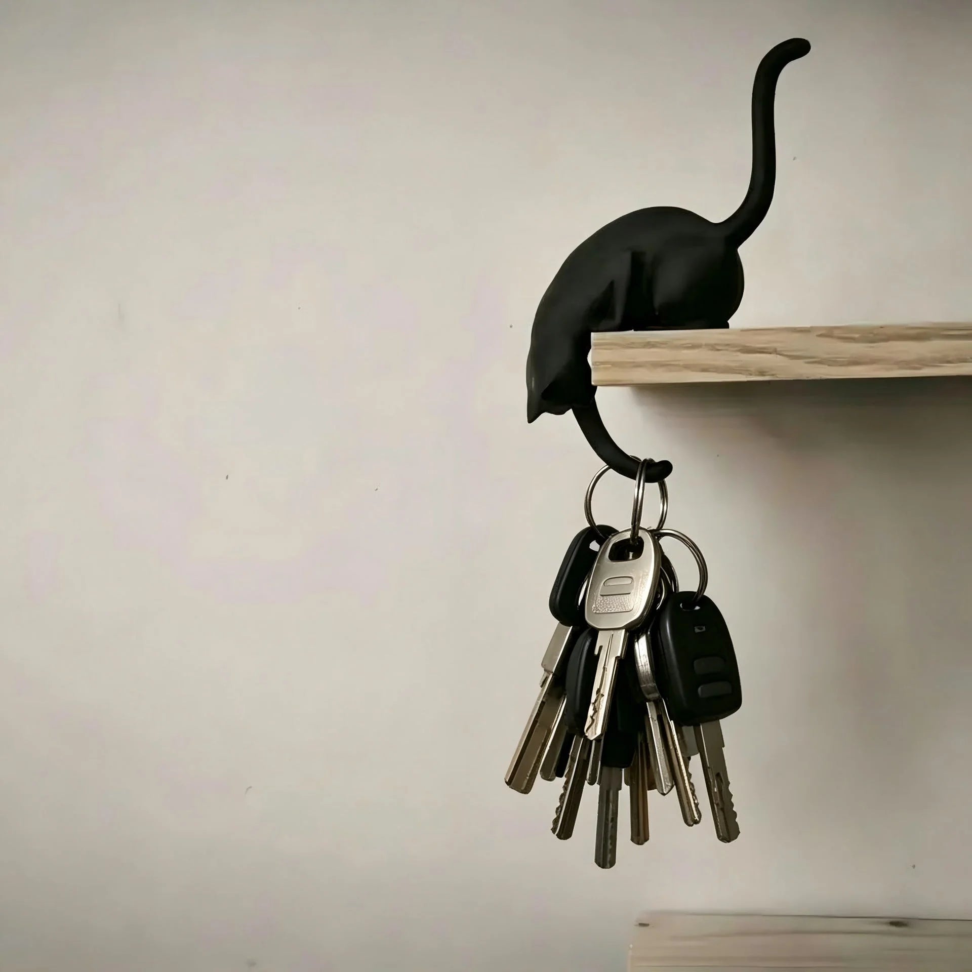 Space-Saving Cute Cat Hook Shelf Decor for Organized Storage