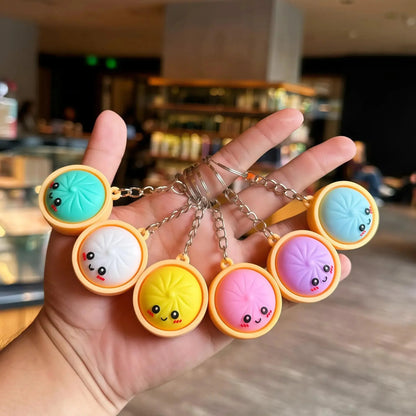 Purpose-Built Cute Dumpling Pressable Fidget Keychain – Adorable