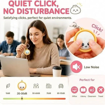 Purpose-Built Cute Dumpling Pressable Fidget Keychain – Adorable