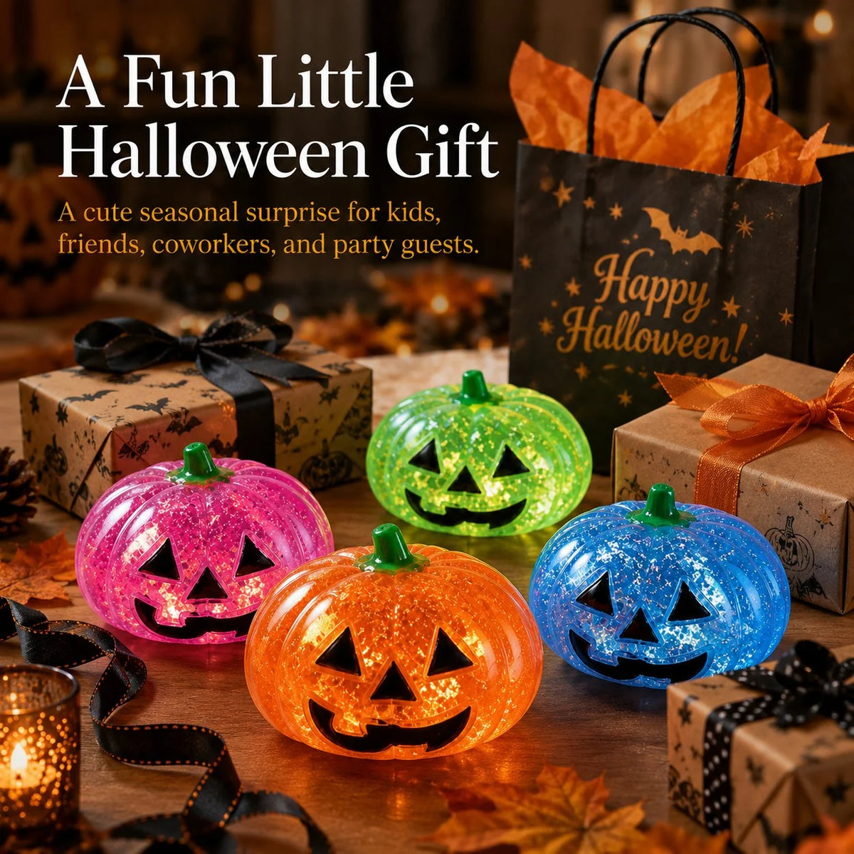 Hands-On Cute Pumpkin Squishy Toy for Creative Play