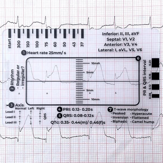 Purpose-Built ECG 7 Step Ruler for Everyday Use